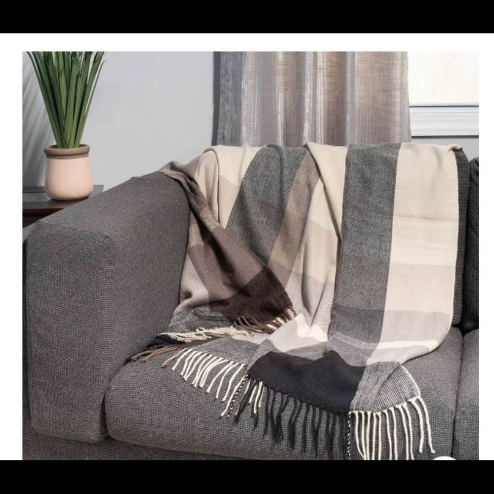 50"x60" Classic Plaid Throw with Fringe